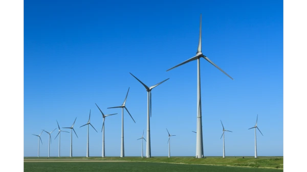 Wind turbine field 